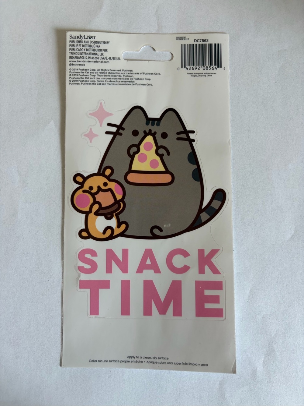 🍕Pusheen Cat & Tan Snack Friend Sticker